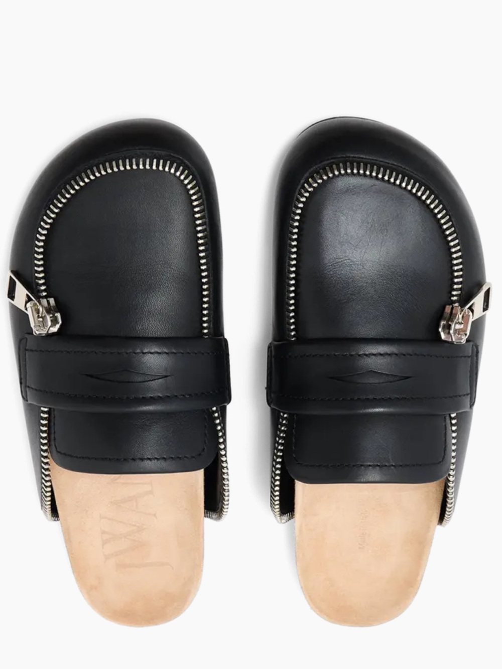 Sold❗️NEW JW ANDERSON Biker Black Leather Loafer Mule Size 37 - Picture 3 of 6